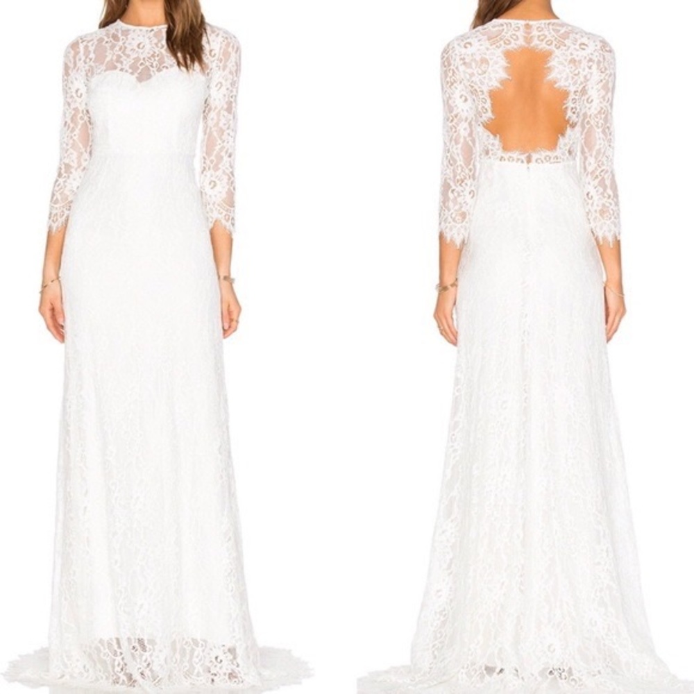 Alexis Alira Lace Maxi Gown in White